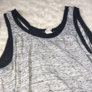 Gray Tank w/ Statement Black Transparent Back